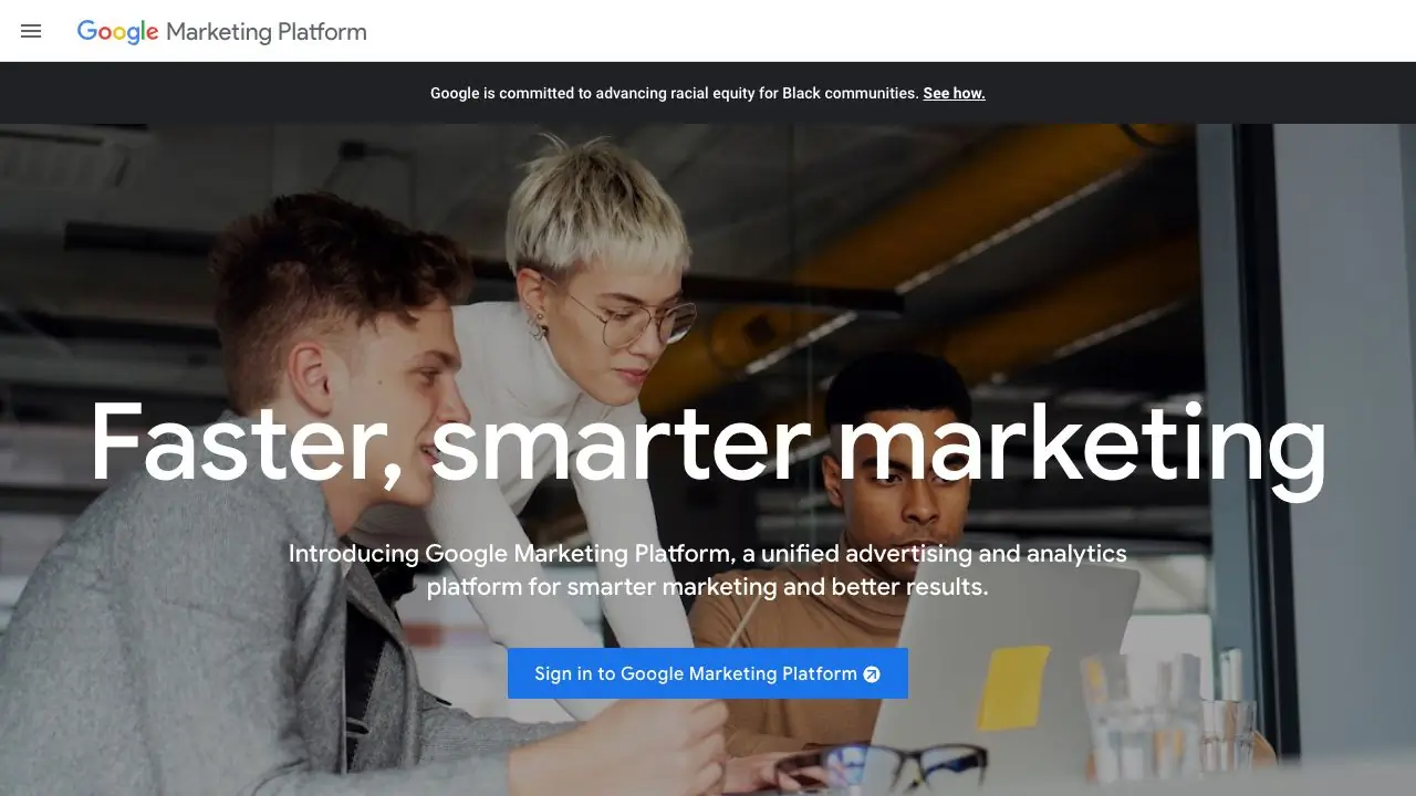 Screenshot of Google Marketing Platform