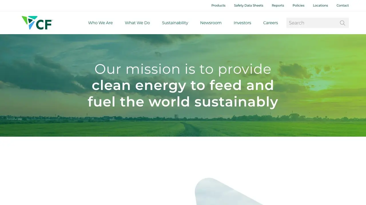 Screenshot of CF Industries